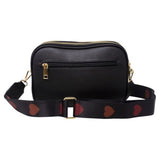 Heart Quilted Crossbody Camera Bag in Black