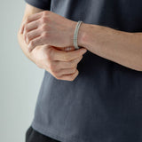 SVNX Double Franco Chain Bracelet in Silver