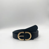 Gold Metal Buckle In Black