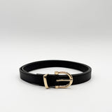 Gold Buckle Belt in Black