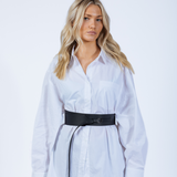 Wide Buckle Waist Belt
