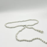Pearl Chain Belt In Silver