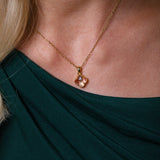 Blush Clover Crystal Pendant Necklace - Gift Boxed