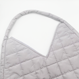 Soft quilted shoulder bag in pearl grey