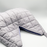 Soft quilted shoulder bag in pearl grey