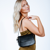 Rounded Crossbody Bag in Black
