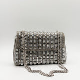 Silver Embellished Shoulder Bag