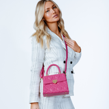 Quilted Heart Grab Bag in Pink