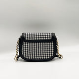 Houndstooth Shoulder Bag in Black & White