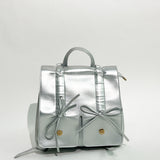 Bow Backpack in Silver