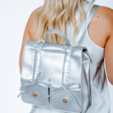 Bow Backpack in Silver