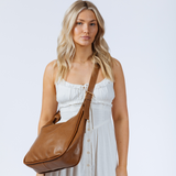 Faux Leather Hobo Bag