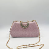 Pink Shimmer Clutch Bag