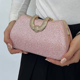 Pink Shimmer Clutch Bag