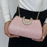 Pink Shimmer Clutch Bag