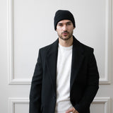 Ribbed Beanie Hat In Black