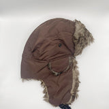 Brown Tapper Hat with Faux Fur Lining