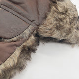 Brown Tapper Hat with Faux Fur Lining