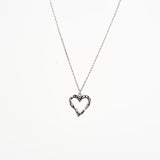 Heart Shape Pendant Necklace in Silver