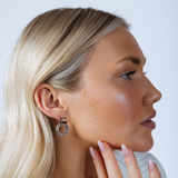 Multi-Layer Circle Stud Earrings in Silver