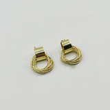 Multi-Layer Circle Stud Earrings in Gold - Gift Boxed