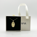 Virgin Mary Pendant Necklace in Gold