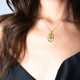 Virgin Mary Pendant Necklace in Gold