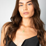 Virgin Mary Pendant Necklace in Gold