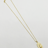 Virgin Mary Pendant Necklace in Gold