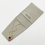 Pink Stone Heart Necklace In a Diamante Setting