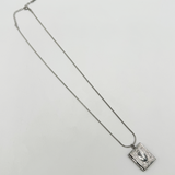 Booklet Locket Pendant Necklace in Silver