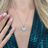 Starry Heart Necklace in Silver - Gift Boxed