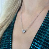 Small Heart Necklace in Silver