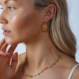 Daisy Chain Necklace in Multi Gold