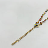 Daisy Chain Necklace in Multi Gold