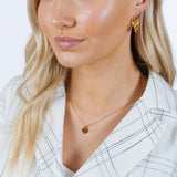 Heart Keyhole Pendant Necklace in Gold