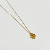 Heart Keyhole Pendant Necklace in Gold