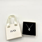 Dainty Bow Pearl Pendant Necklace