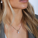 Baroque Oval Pearl Necklace in Silver