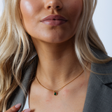Teardrop Pendant Necklace in Emerald Green - Gift Boxed