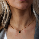 Teardrop Pendant Necklace in Emerald Green - Gift Boxed