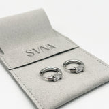 Crystal Huggie Hoops - Pouch Included