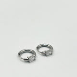 Crystal Huggie Hoops - Pouch Included
