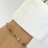 Square Crystal Chain Bracelet