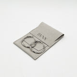 Twist Hoops in Silver - Pouch Included