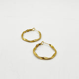 Twist Hoops in Gold - Pouch Included
