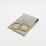 Twist Hoops in Gold - Pouch Included
