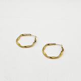 Twist Hoops in Gold - Pouch Included