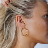 Twist Hoops in Gold - Pouch Included