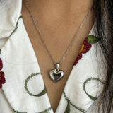 Heart Pendant Necklace in Silver - Gift Boxed